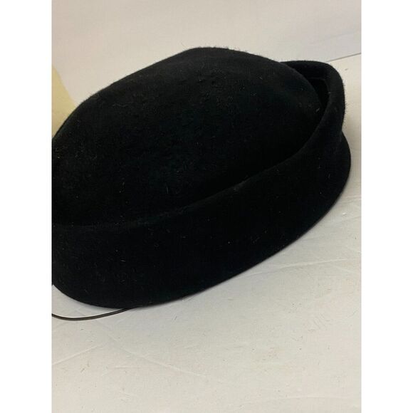 Vtg Norman Durana Womens Rhinestone Pillbox Hat‎ Black One Size - Picture 5 of 13